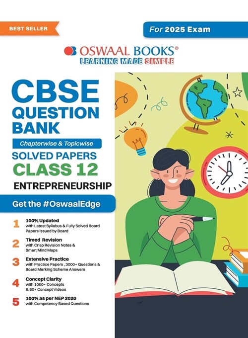 Oswaal CBSE Question Bank Class 12 Entrepreneurship, Chapterwise and Topicwise Solved Papers For Board Exams 2025 (Paperback)