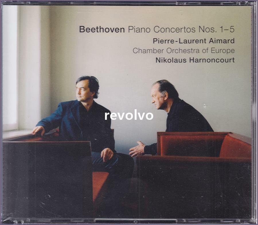 [중고] Nikolaus Harnoncourt, Pierre-Laurent Aimard - Beethoven : Piano Concertos Nos.1-5