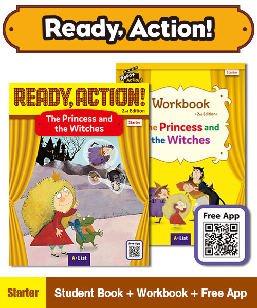 Ready Action Starter : The Princess and the Witches (Student Book + App QR + Workbook, 2nd Edition)