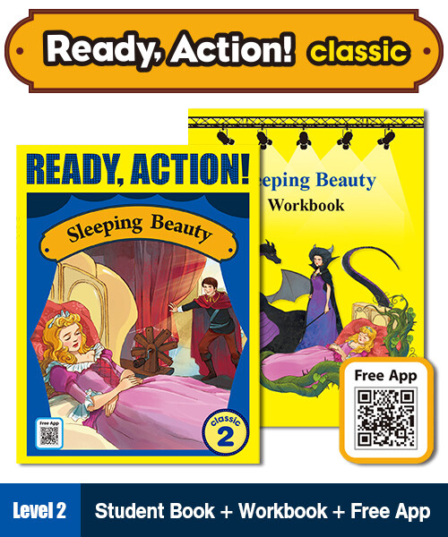 Ready Action Classic Mid : Sleeping Beauty (Student Book + App QR + Workbook)