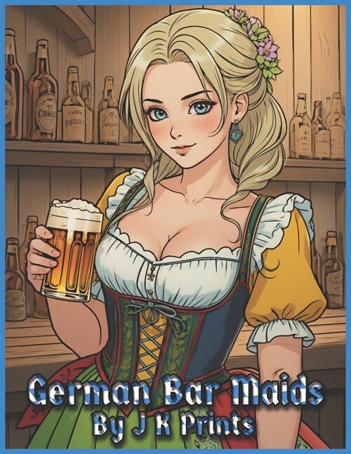 German Bar Maids: Manga Coloring Book for Adults (Paperback)