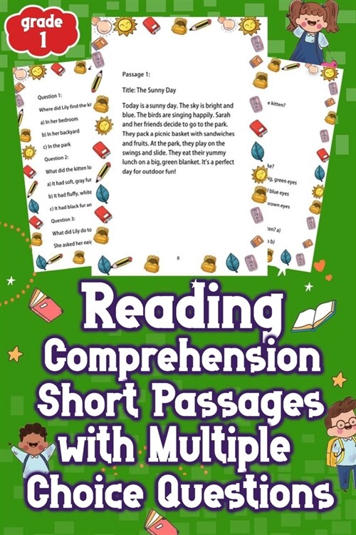 Reading Comprehension Short Passages with Multiple Choice Questions Grades 1: Unleash Your Childs Potential! Engaging Reading Comprehension Passages (Paperback)