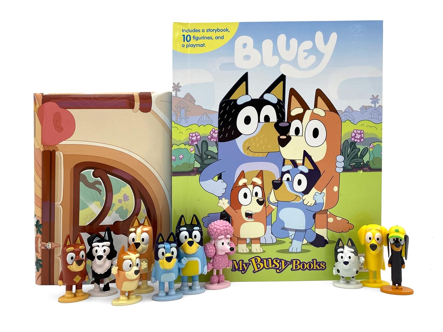 BBC Bluey My Busy Books 블루이 비지북 (미니피규어 10개, 놀이판 포함)