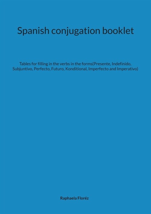 Spanish conjugation booklet (Paperback)