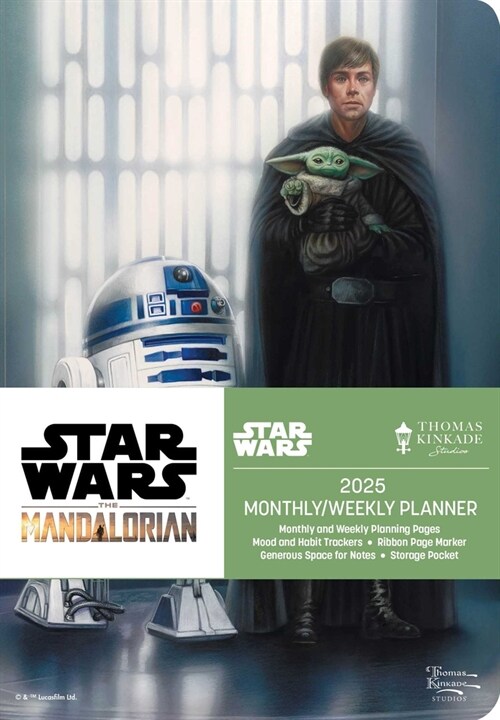 The Mandalorian(tm) by Thomas Kinkade Studios 12-Month 2025 Monthly/Weekly Planner Cal (Desk)