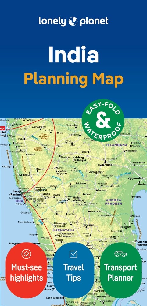 Lonely Planet India Planning Map (Folded, 2)