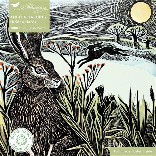 Adult Sustainable Jigsaw Puzzle Angela Harding: Hidden Hares : 1000-pieces. Ethical, Sustainable, Earth-friendly (Jigsaw)