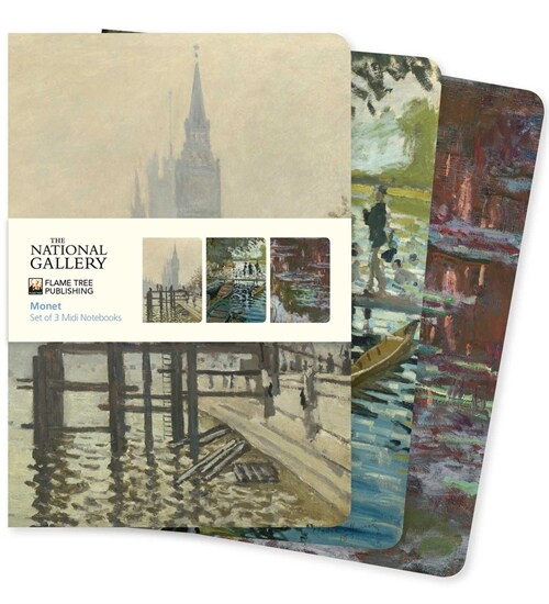 National Gallery: Monet Set of 3 Midi Notebooks (Notebook / Blank book)