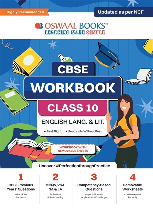 Oswaal CBSE Workbook English Language and Literature Class 10 Updated as per NCF For better results For 2024 Exam (Paperback)