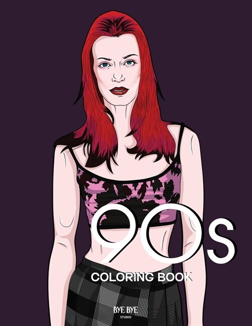 90s FASHION COLORING BOOK: A Fashion Coloring Book for adults and teenagers (Paperback)