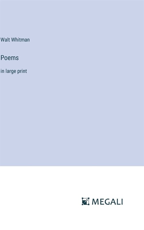 Poems: in large print (Hardcover)