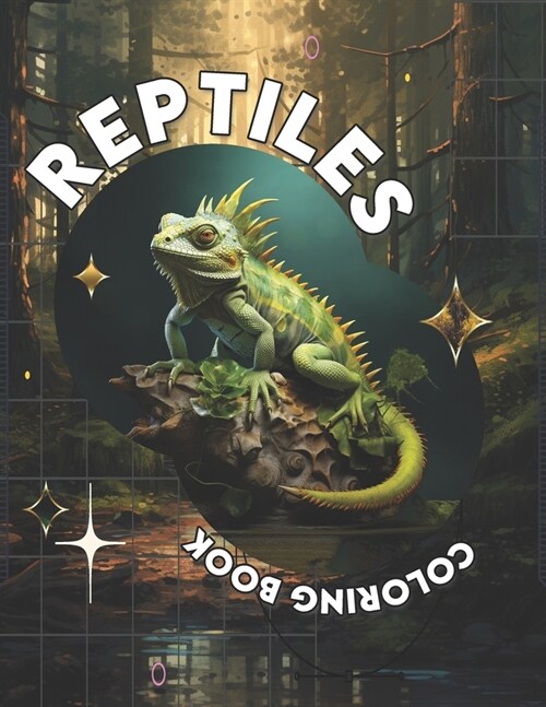 Reptiles Adult coloring book: Animal.(For Adult) (Paperback)
