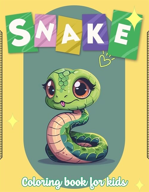 Snake cloring book for kids: Fun with Coloring Snakes and Drawing some parts of each poisonous snake. Great Collectible Activity Pages for Toddlers (Paperback)