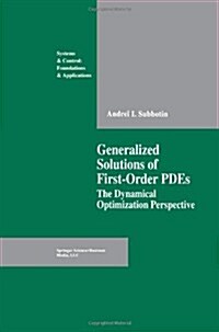 Generalized Solutions of First Order Pdes: The Dynamical Optimization Perspective (Paperback, Softcover Repri)