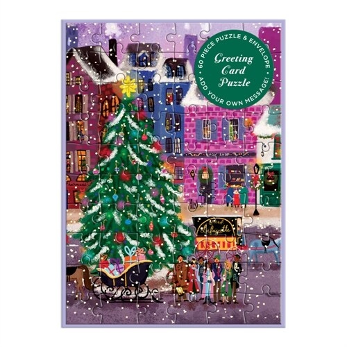 Joy Laforme Christmas Square Greeting Card Puzzle (Jigsaw)