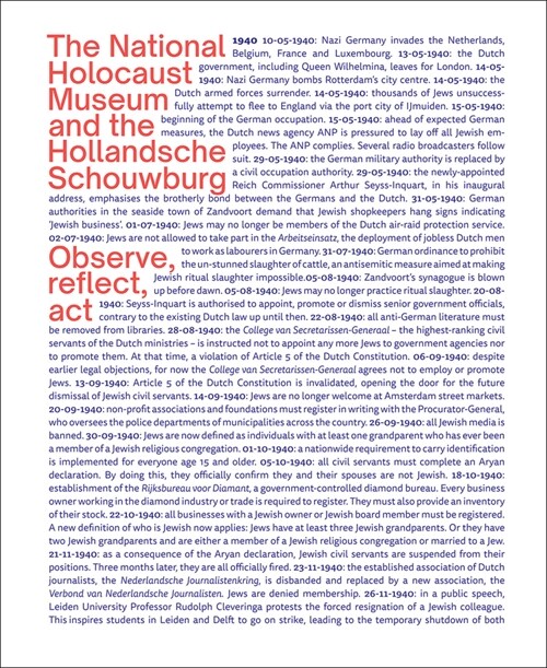 The National Holocaust Museum and the Hollandsche Schouwburg : Observe, reflect, act (Hardcover)