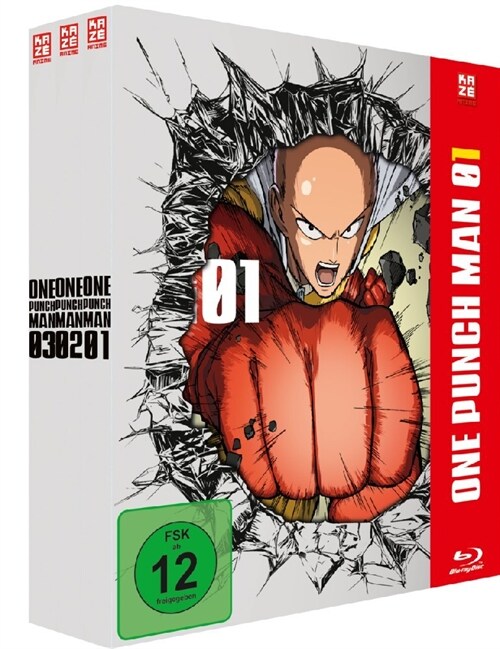 One Punch Man - Gesamtausgabe. Staffel.1, 3 Blu-ray (Blu-ray)