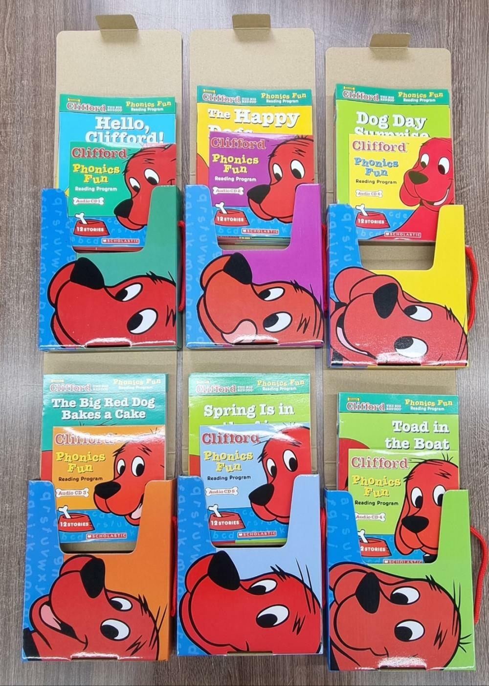 [중고] 클리포드 파닉스 Clifford Phonics Fun Pack 1~6 full set (Paperback 72권 + CD 6장)