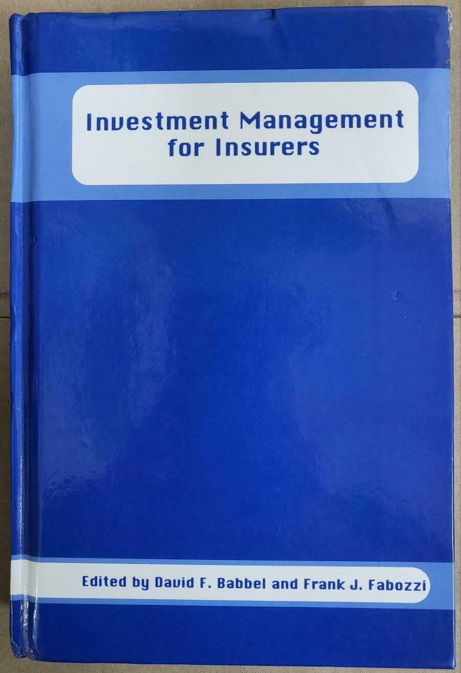 [중고] Investment Management for Insurers (Hardcover)