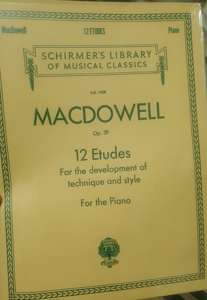 [중고] Macdowell 12 Etudes Op.39 (Paperback)