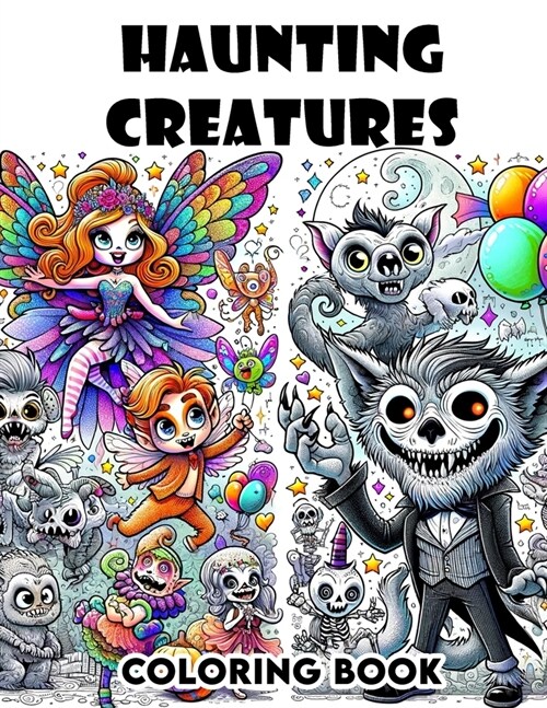 Haunting Creatures Coloring Book: Mystical Menagerie, Color Your Way Through Chilling Beasts and Legends (Paperback)
