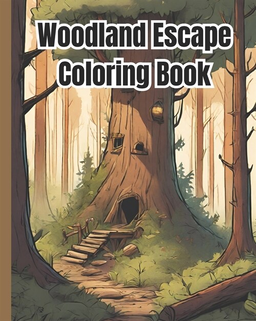 Woodland Escape Coloring Book: Serene Nature Scenes, Serenity for Mindful Coloring Pages / Tranquil Forest Hideaways Coloring Book For Kids, Girls, B (Paperback)