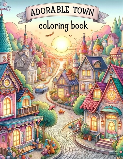 Adorable Town Coloring Book: Discover the magic of small-town life as you color through pages of adorable towns, each brimming with character and q (Paperback)
