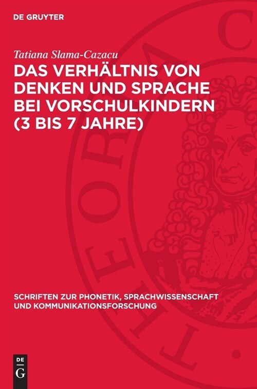 Das Verh?tnis Von Denken Und Sprache Bei Vorschulkindern (3 Bis 7 Jahre) (Hardcover, Reprint 2024)