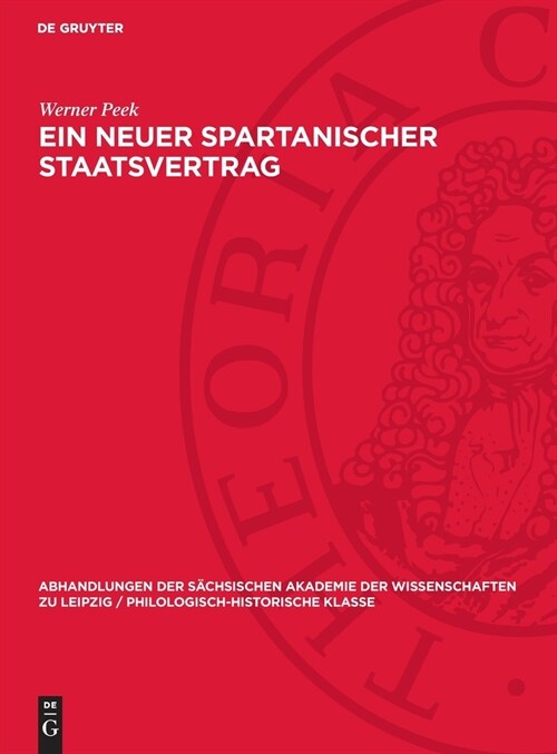 Ein Neuer Spartanischer Staatsvertrag (Hardcover, Reprint 2024)