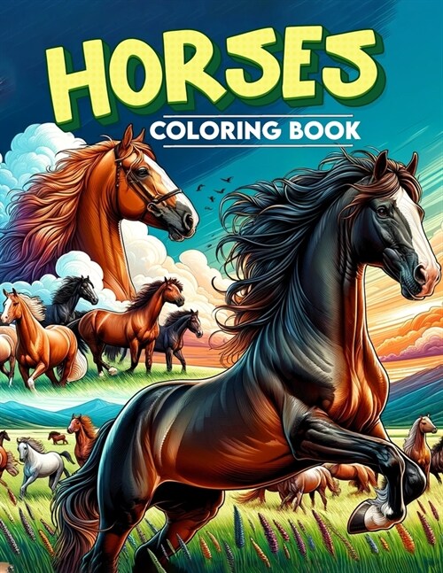 Horses Coloring Book: Unleash Your Inner Artist with Majestic Horses! From Playful Foals to Powerful Stallions, Let Your Imagination Run Wil (Paperback)