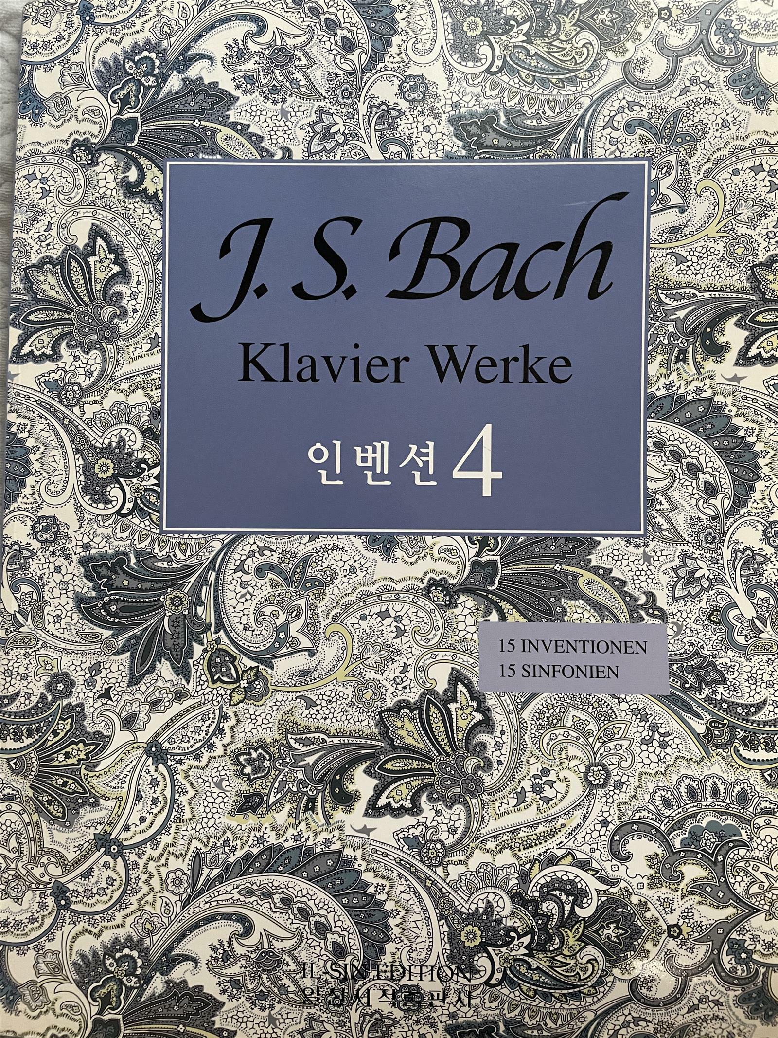 [중고] J.S.Bach 바흐 Klavier Werke 인벤션 4