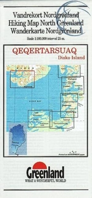 Qeqertarsuaq - Disko Island (15) North Greenland (Sheet Map, folded)