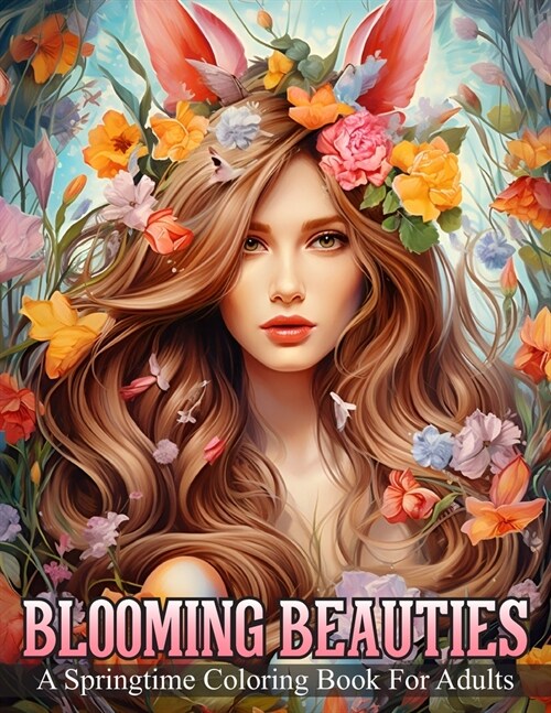 Blooming Beauties - A Springtime Coloring Book For Adults: Collection of 30 Intricate Illustrations Featuring Captivating Women Adorned in The Vibrant (Paperback)
