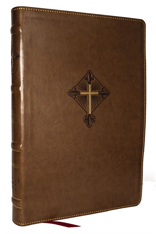 Rsv2ce, Thinline Large Print Catholic Bible, Brown Leathersoft, Comfort Print (Imitation Leather)