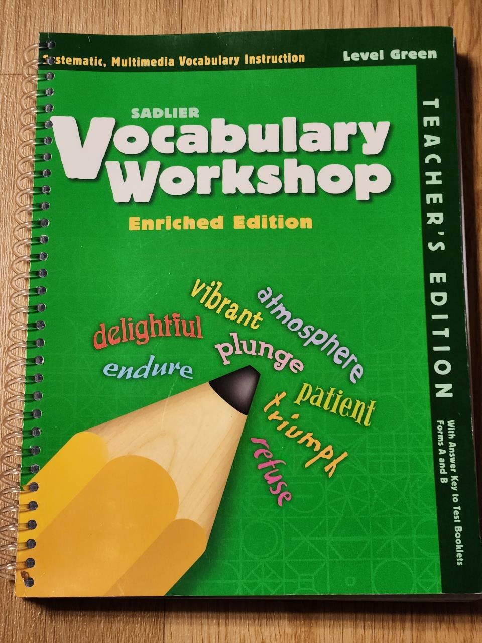 [중고] Vocabulary Workshop(enriched) Teacher‘s Guide: Green