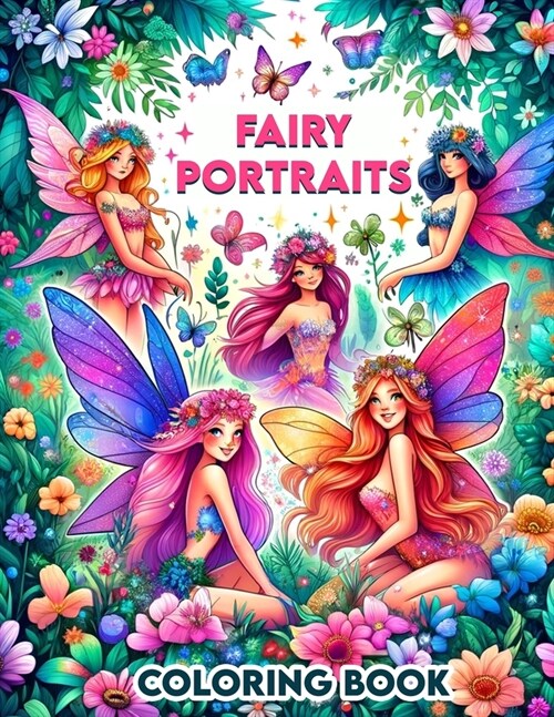Fairy Portraits Coloring Book: Step into a World of Fantasy and Magic, Each Page Offering a Glimpse into the Mesmerizing Beauty of Fairy Portraits, W (Paperback)