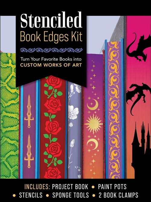 Stenciled Book Edges Kit : Turn Your Favorite Books into Custom Works of Art (Kit)