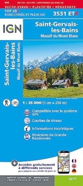 St-Gervais-Les-Bains / Massif du Mont Blanc (Sheet Map, folded, 3 ed)