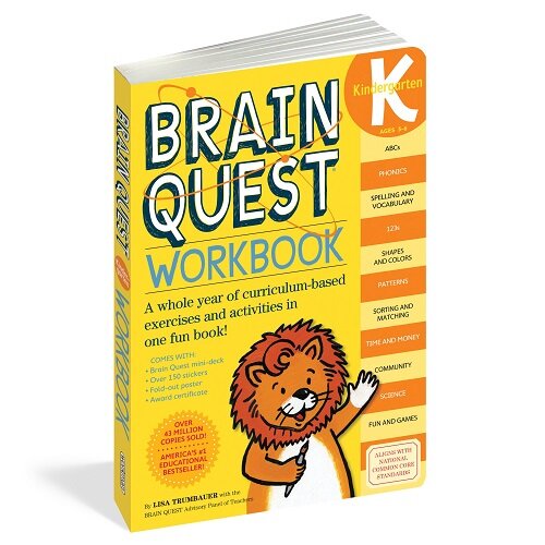 [중고] Brain Quest Workbook: Kindergarten [With Stickers] (Paperback)