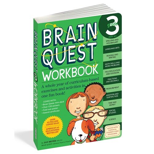 [중고] Brain Quest Workbook: 3rd Grade [With Stickers] (Paperback)
