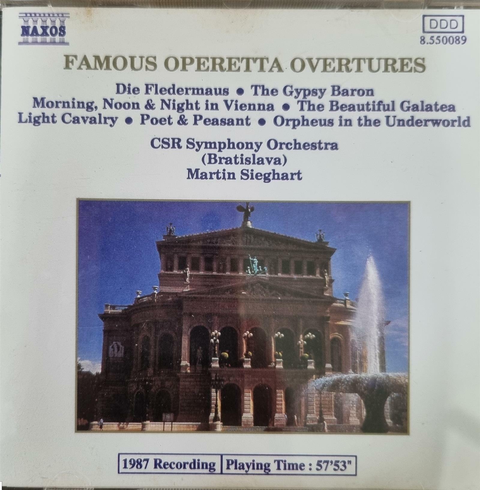 [중고] [CD 수입] Famous Operetta Overtures - Die Fledermaus, The Gypsy Baron, Morning Noon & Night in Vienna