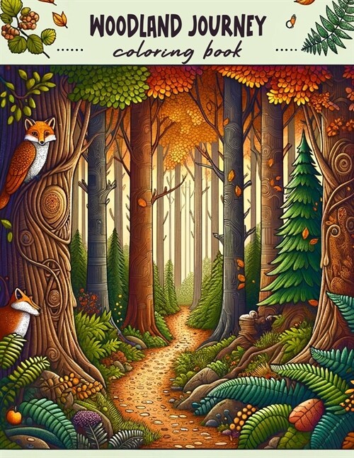 Woodland Journey Coloring book: Every Illustration a Charming Encounter with Natures Beauty, Waiting for Your Colorful Imagination to Flourish! (Paperback)