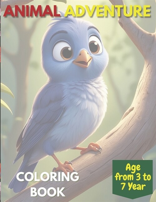 Animal Adventure: Coloring Book (Age from 3 to 7 Year) (Paperback)