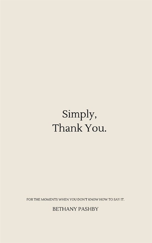 Simply, Thank You (Paperback)