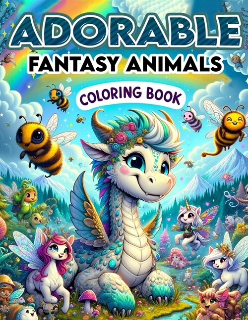 Adorable Fantasy Animals Coloring book: Enter a World of Fantasy and Wonder with This Spellbinding Book, Filled with Adorable Creatures and Mythical B (Paperback)