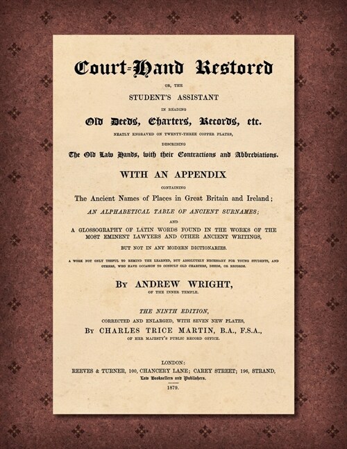 Court-Hand Restored [1879] (Paperback)
