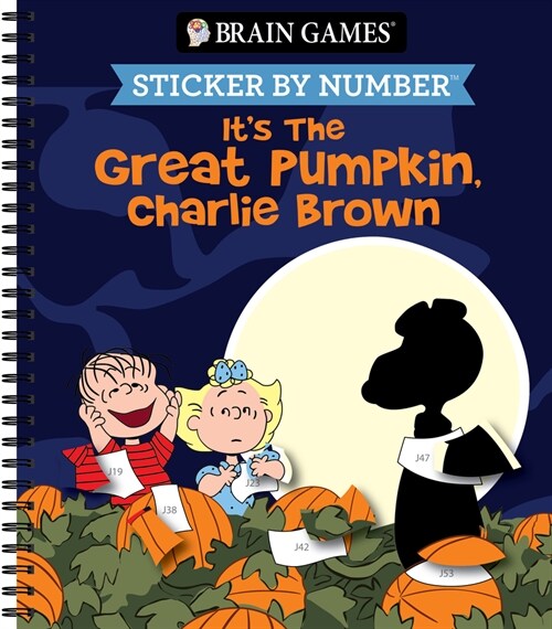 Brain Games - Sticker by Number: Its the Great Pumpkin, Charlie Brown (Spiral)