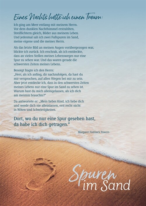 Spuren im Sand (Poster)