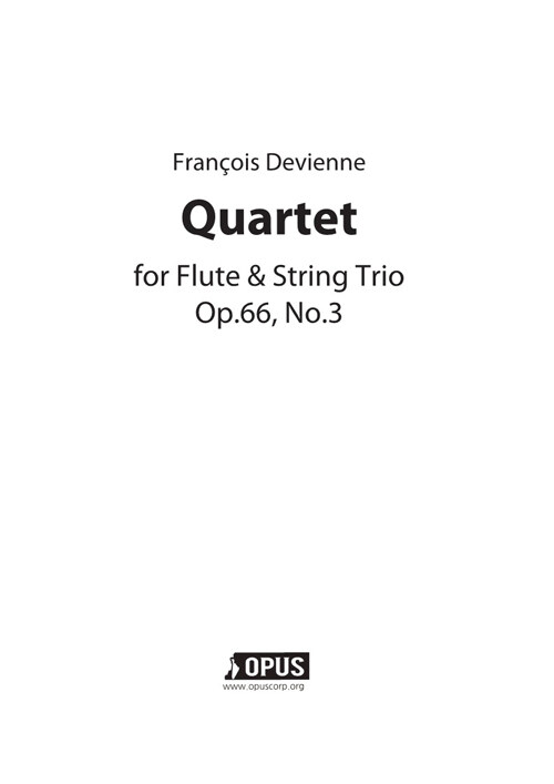 드뷔엔느 : 플룻과 현악삼중주를 위한 사중주 Op.66, No.3