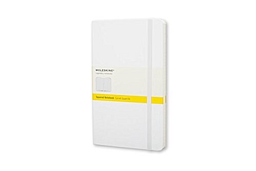 Moleskine Classic Notebook, Large, Squared, White, Hard Cover (Hardcover)